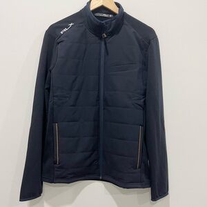 RLX Polo Ralph Lauren Navy Blue Golf Vest Jacket Quilted Full Zip Jacket Mens M